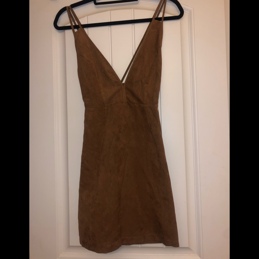 Brown Suede Dress